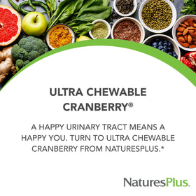 NaturesPlus Ultra Cranberry comprimés sur une table