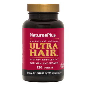 NaturesPlus Ultra Hair 120 comprimés vue de face avec étiquette