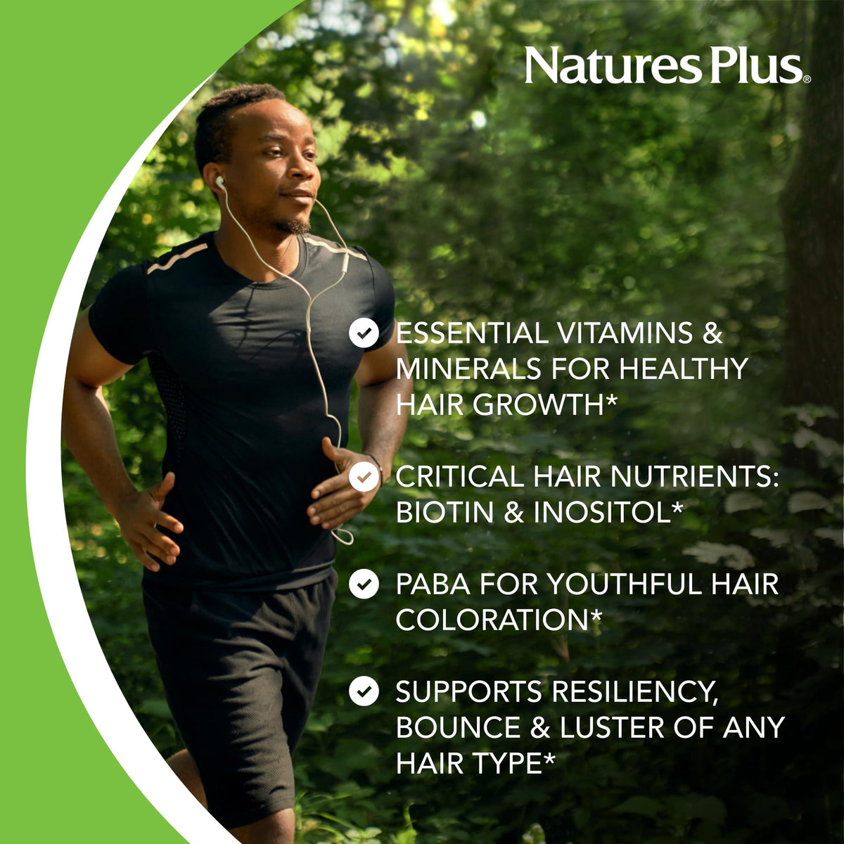 NaturesPlus Ultra Hair comprimés en gros plan sur la texture