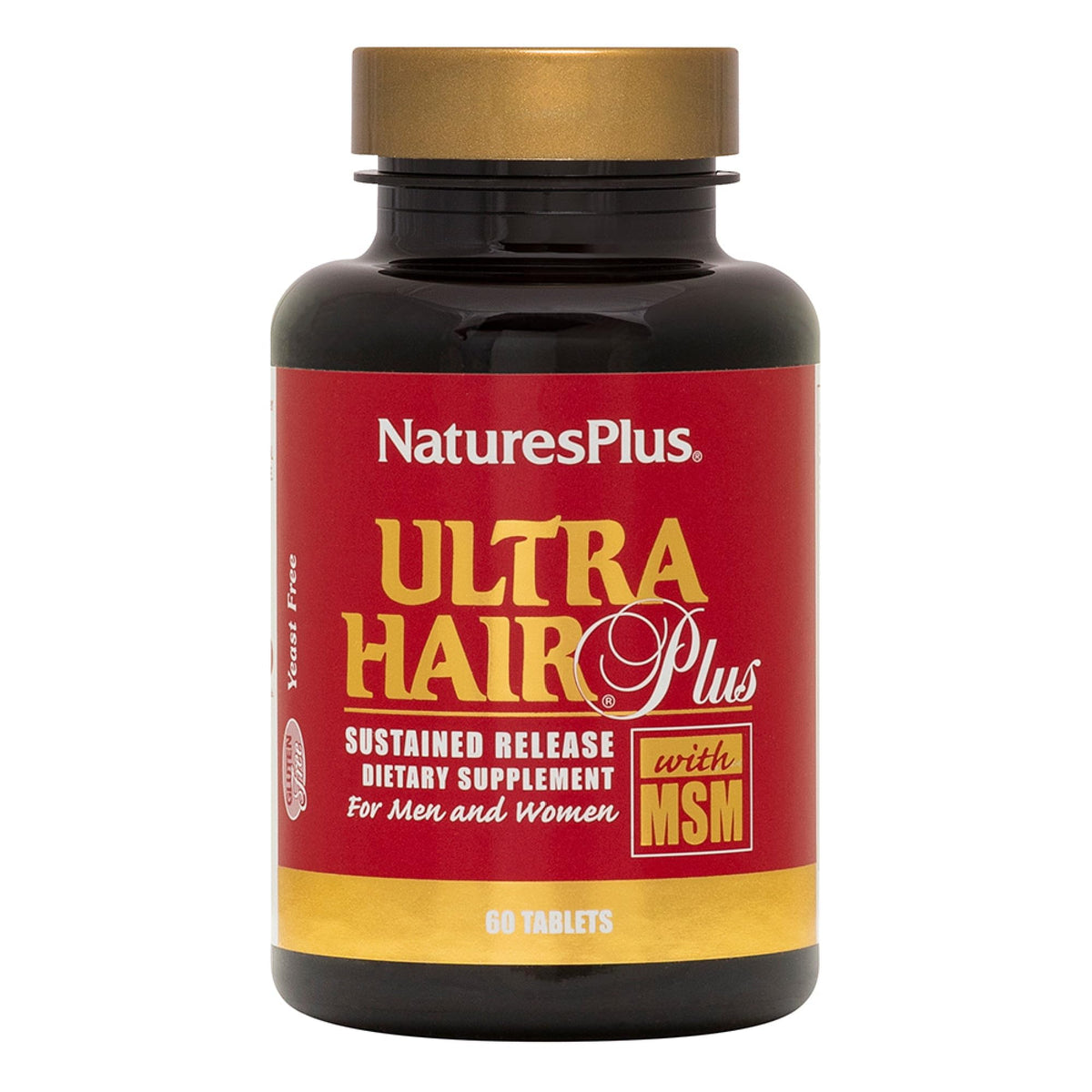 NaturesPlus Ultra Hair Plus comprimés vue avant avec emballage