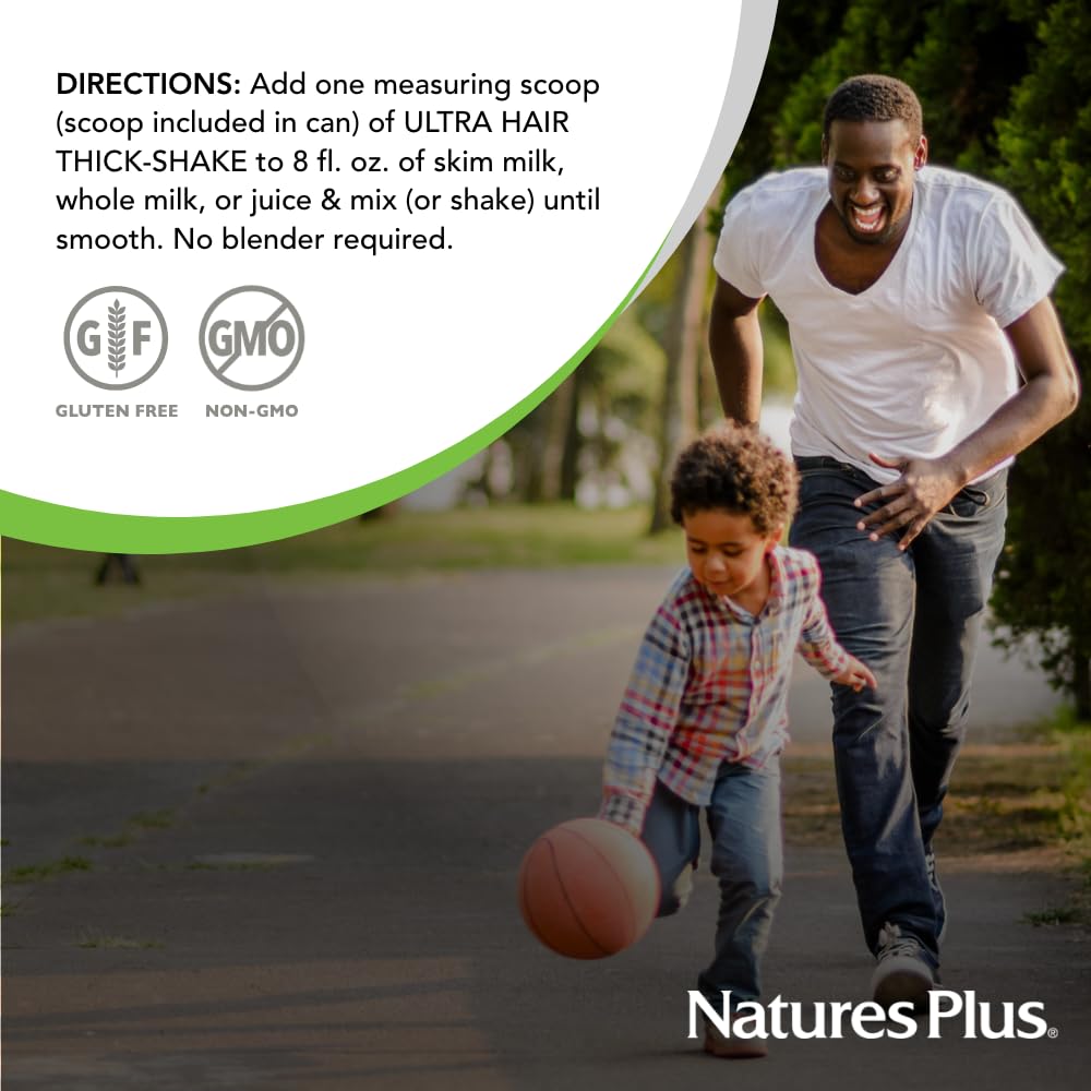 NaturesPlus Ultra Hair Thick Shake 549g dans un environnement de cuisine