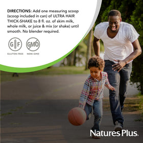 NaturesPlus Ultra Hair Thick Shake 549g dans un environnement de cuisine