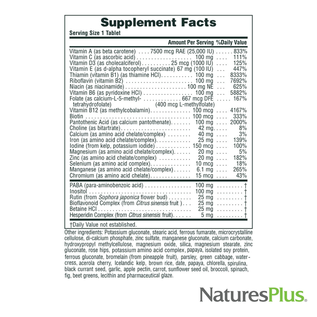 NaturesPlus Ultra II 90 Tablettes vue de dessus sur une table