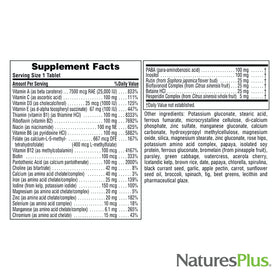 NaturesPlus Ultra II informations nutritionnelles