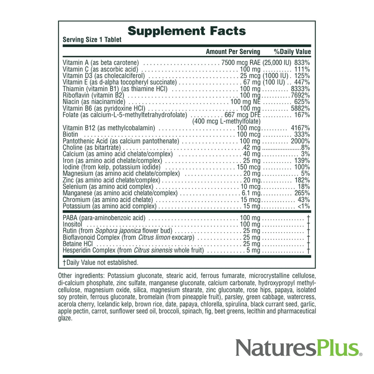 NaturesPlus Ultra II Multivitamines avec d'autres produits de santé