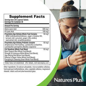 NaturesPlus Ultra Lipoic 60 mini-tabs en environnement de cuisine