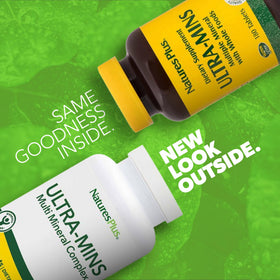 NaturesPlus Ultra-Mins 180 comprimés vue arrière avec ingrédients