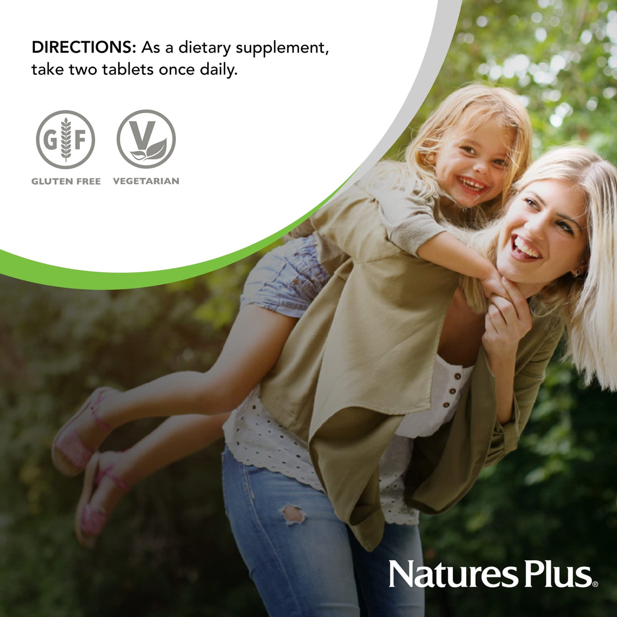 NaturesPlus Ultra Multivitamine Prénatale, vue arrière montrant la composition