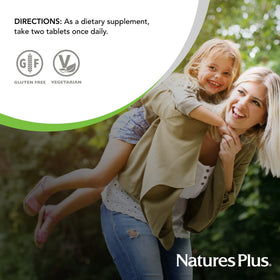 NaturesPlus Ultra Multivitamine Prénatale, vue arrière montrant la composition