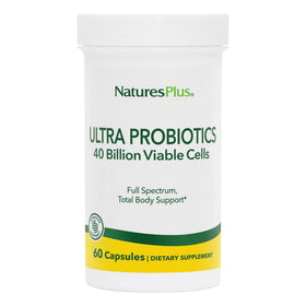 NaturesPlus Ultra Probiotics 60 capsules végétaliennes, vue de face