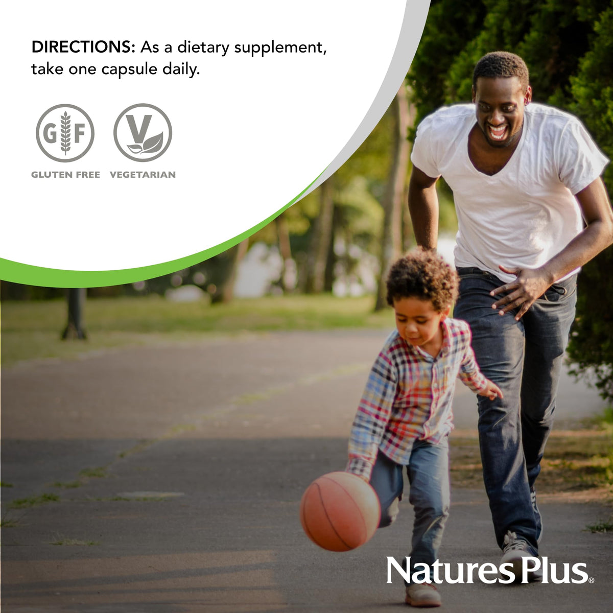 NaturesPlus Ultra Probiotics capsules avec ingrédients sur une table