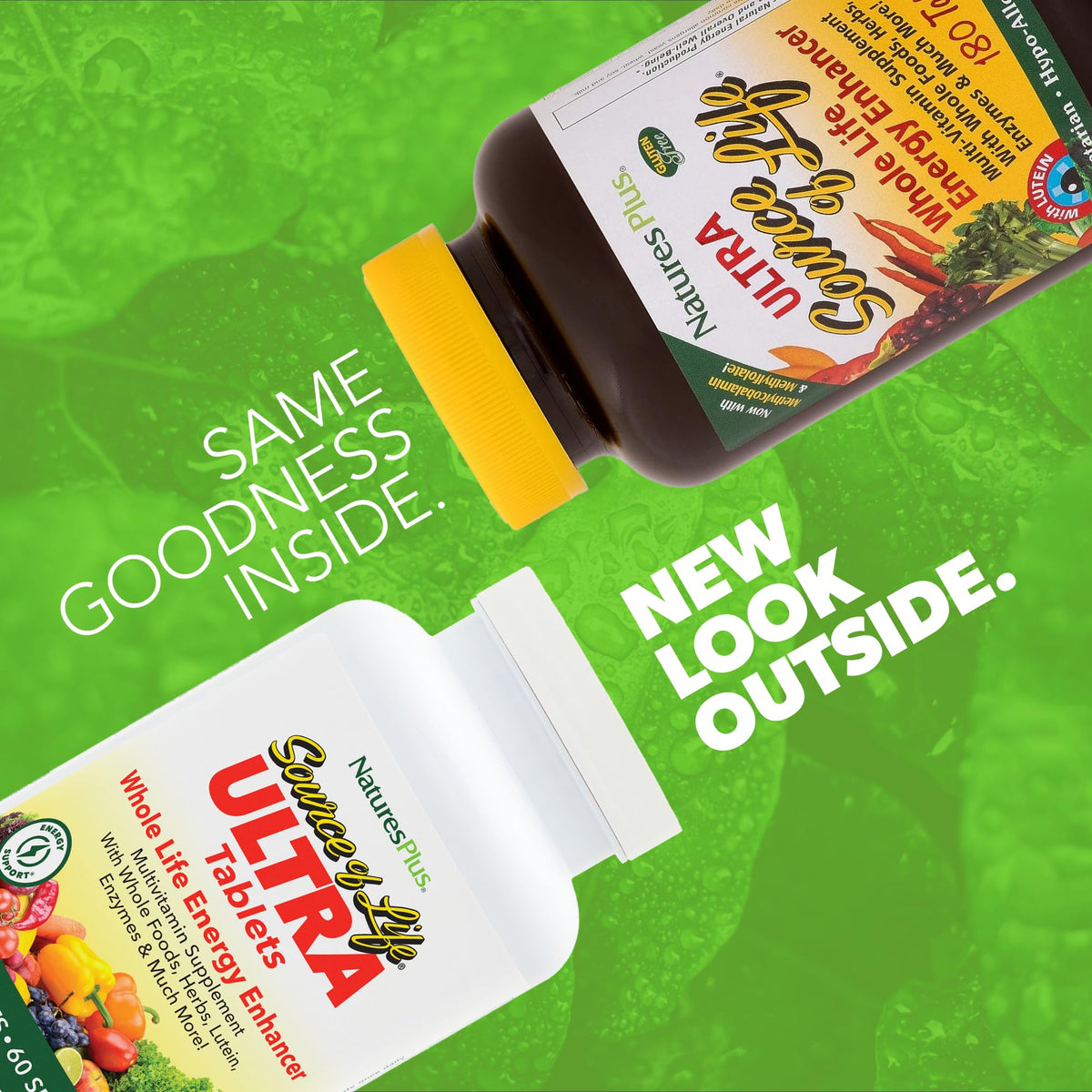 NaturesPlus Ultra Source of Life Multivitamine 180 comprimés avec étiquette