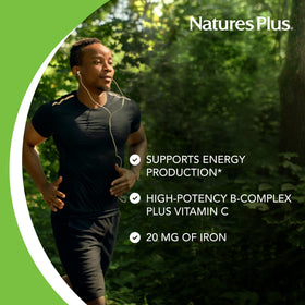 NaturesPlus Ultra-Stress avec Fer, comprimé sur une surface blanche
