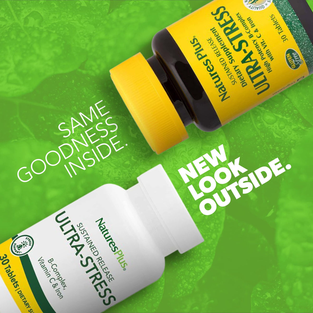 NaturesPlus Ultra-Stress avec Fer, comprimés végétariens