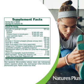 NaturesPlus Ultra-Zyme comprimés avec un verre d'eau