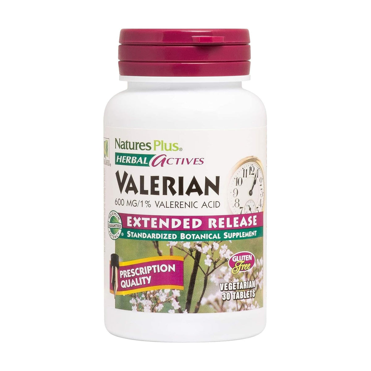 NaturesPlus Valériane 600mg comprimés à libération prolongée, boîte de 30 comprimés