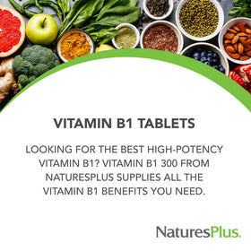 NaturesPlus Vitamine B1 300 mg étiquette et informations