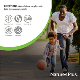 NaturesPlus Vitamine B12 vue arrière avec informations nutritionnelles