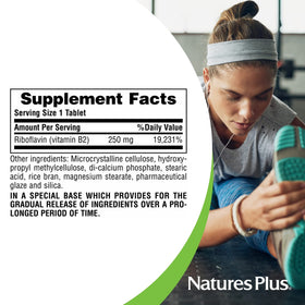 NaturesPlus Vitamine B2 250 mg comprimés - prise en main