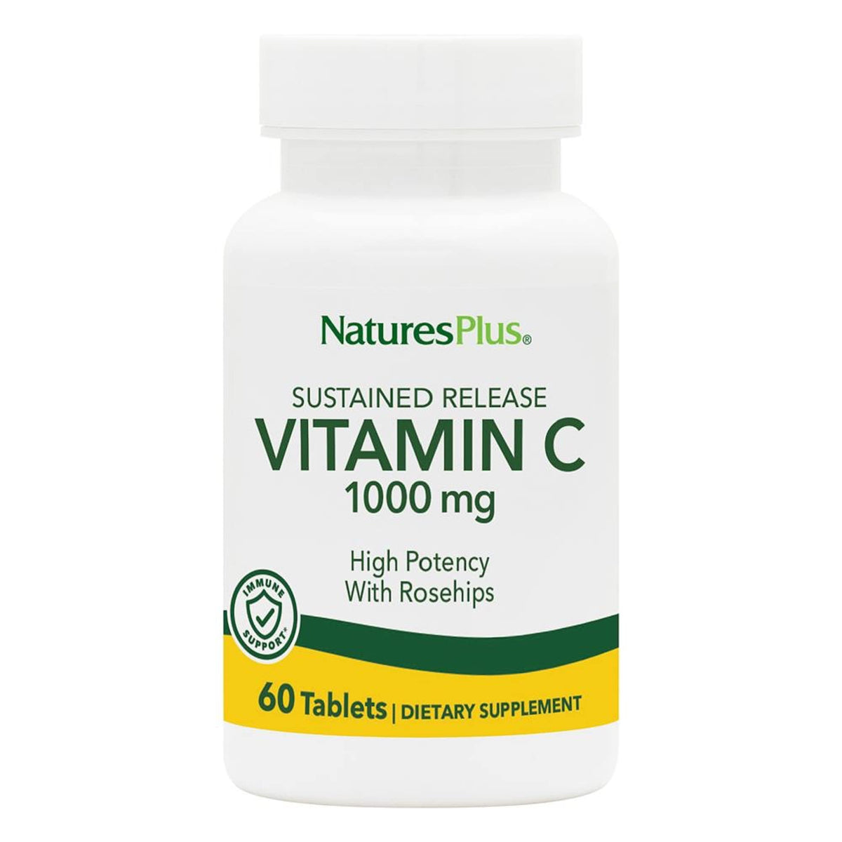 NaturesPlus Vitamine C 1000 mg comprimés à libération prolongée, vue de face