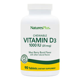 NaturesPlus Vitamine D3 1000 UI 90 comprimés à mâcher au goût Maui Berry