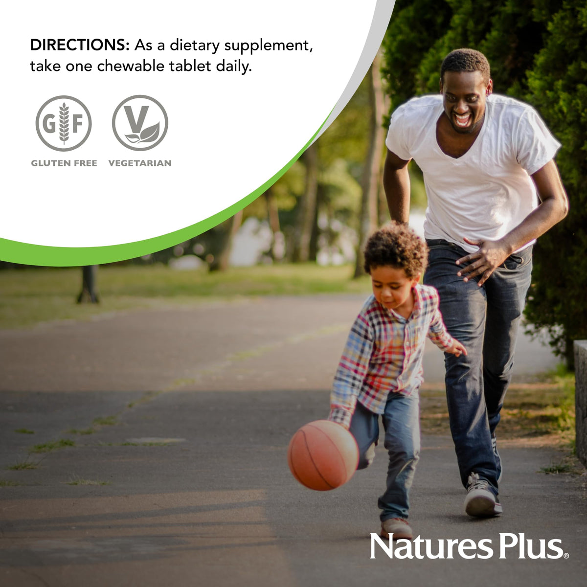 NaturesPlus Vitamine D3 1000 UI 90 comprimés à mâcher en gros plan