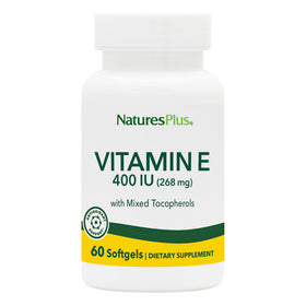 NaturesPlus Vitamine E 400 IU Softgels 60 capsules vue de face