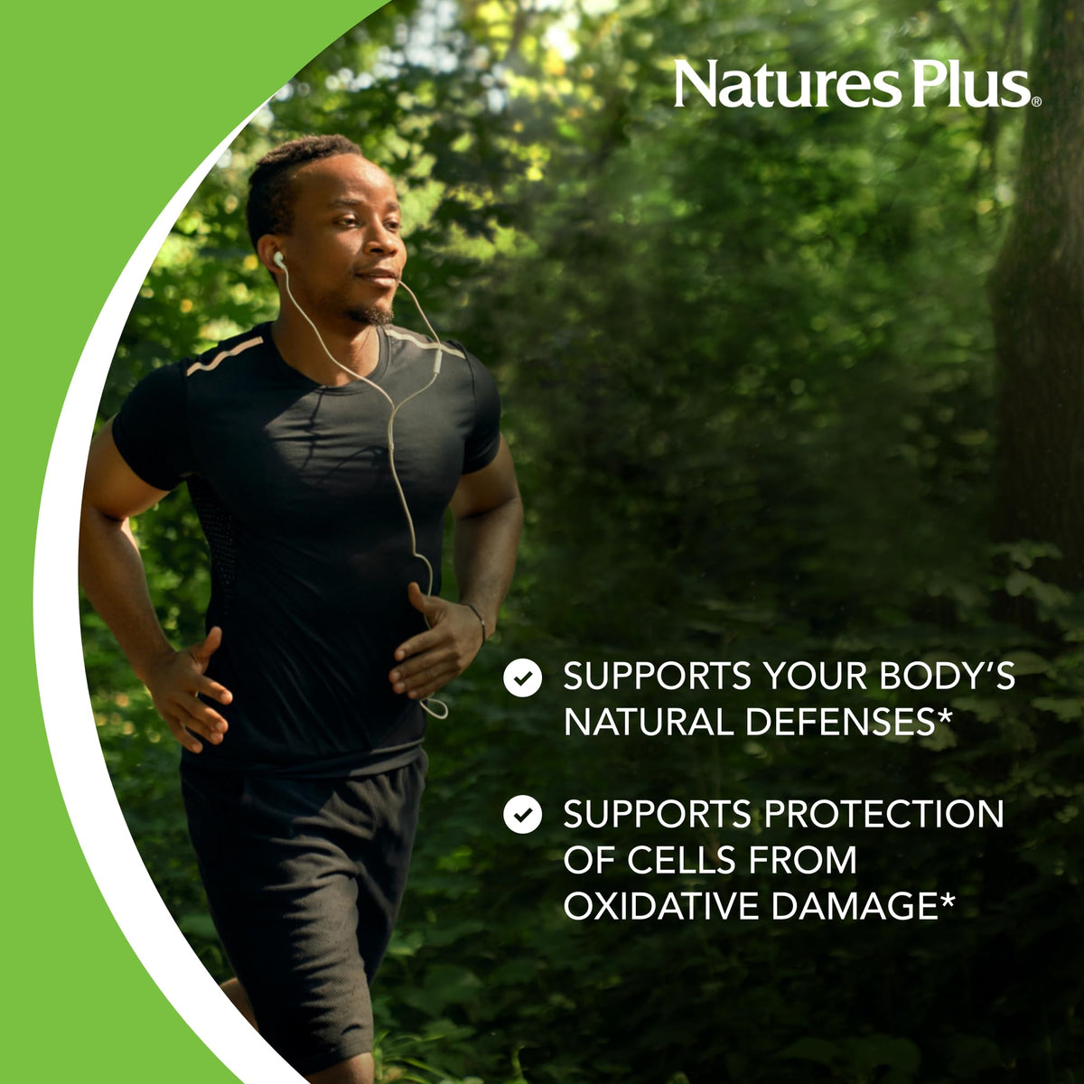 NaturesPlus Vitamine E, vue latérale de l'emballage