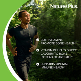 NaturesPlus Vitamines D3 et K2, vue d'un côté