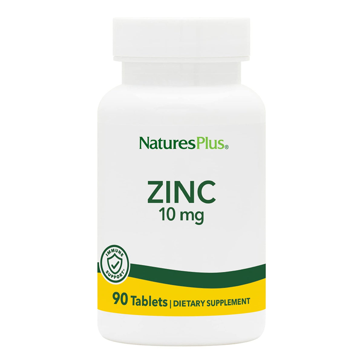 NaturesPlus Zinc 10 mg 90 comprimés végétariens vue de face