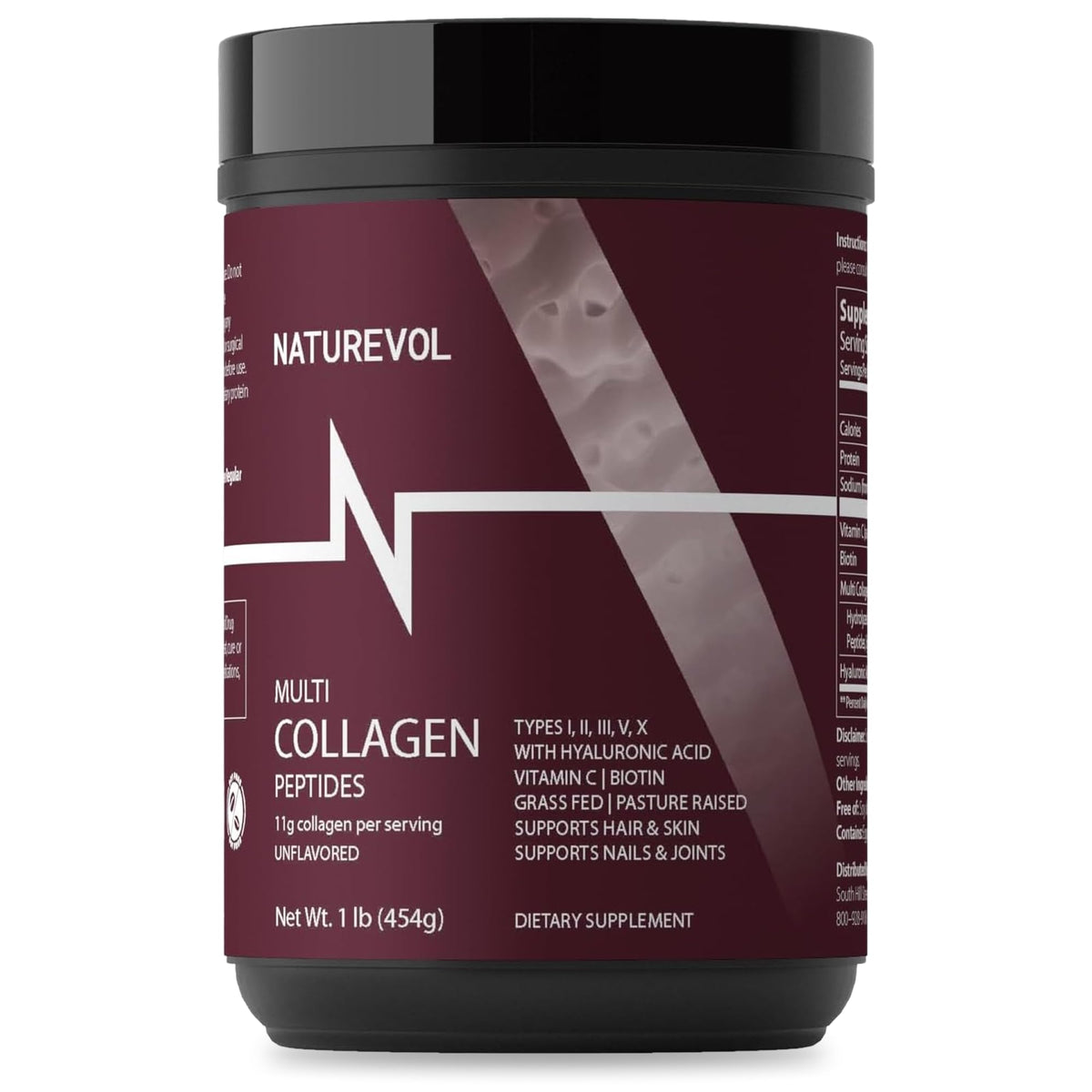 NATUREVOL Poudre de Collagène Multi 540g vue de face