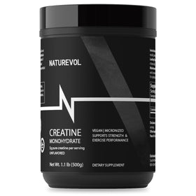 NATUREVOL Poudre de Créatine Monohydrate 581g vue de face