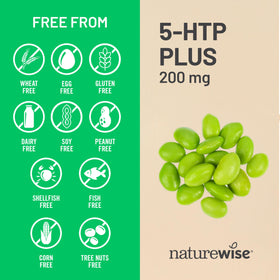 NatureWise 5-HTP 200 mg supplément vegan avec vitamine B6