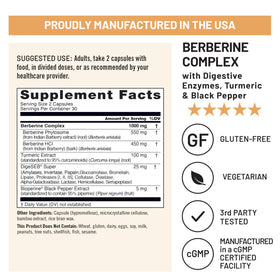 NatureWise Berberine 1000mg, gélules dans un verre