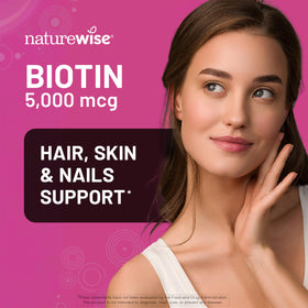 NatureWise Biotine Extra Forte 5 000 mcg gélules arrière