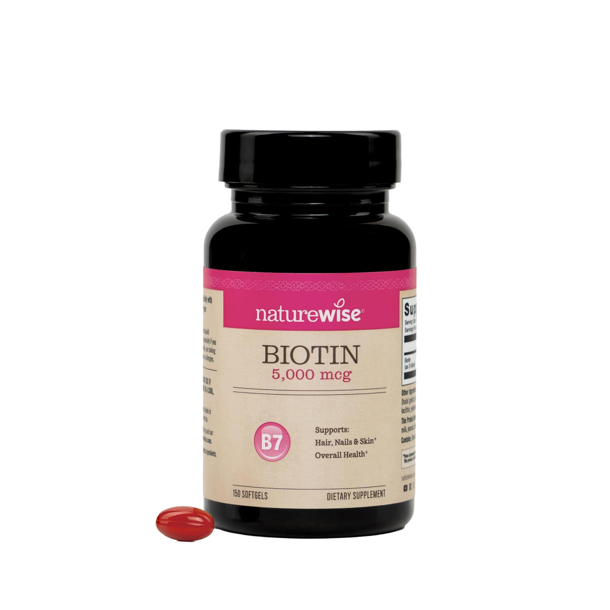 NatureWise Biotine Extra Forte 5 000 mcg gélules avant