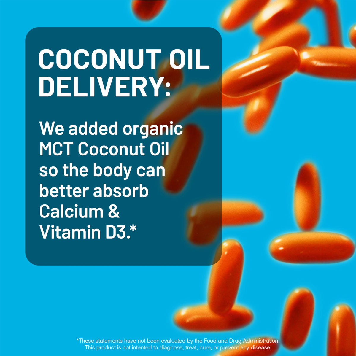 NatureWise Calcium 1250mg + Vitamine D3 gélules sur un fond blanc