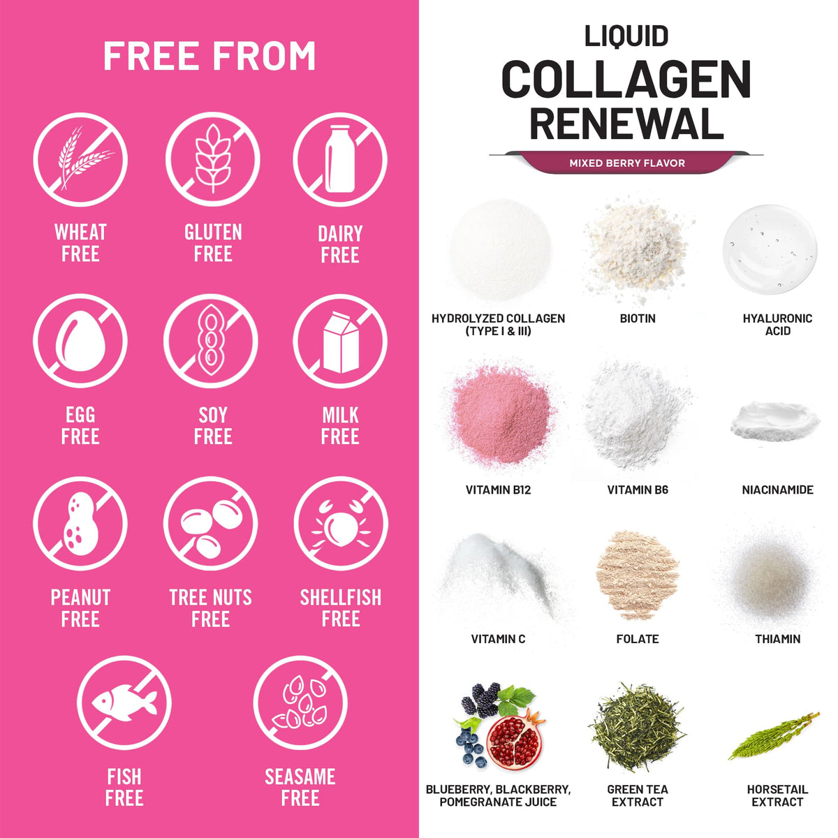 NatureWise Collagène Liquide 4000mg détails de la bouteille