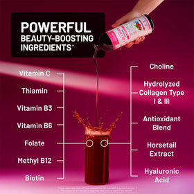 NatureWise Collagène Liquide 4000mg verre avec boisson