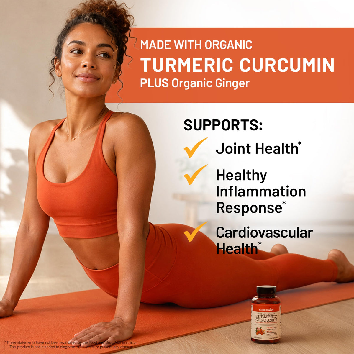 NatureWise Complément Alimentaire Curcuma Curcumine 2250mg 180 Capsules vue arrière