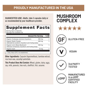 NatureWise Complexe de Champignons ouvert avec capsules visibles