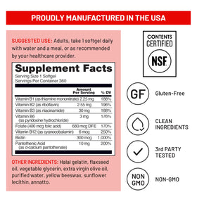NatureWise Complexe de Vitamines B, gélules molles dans un flacon