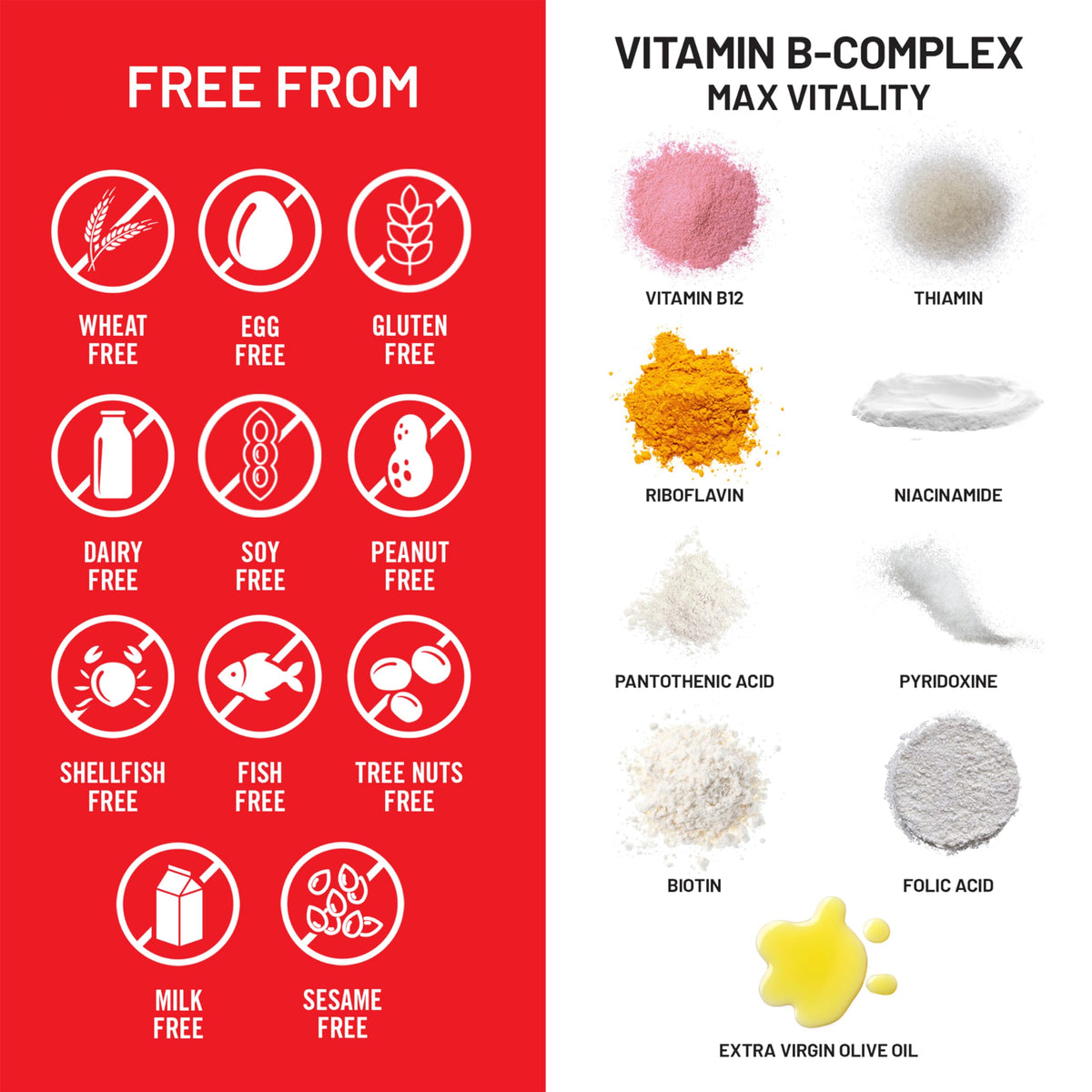 NatureWise Complexe de Vitamines B, vue du flacon ouvert
