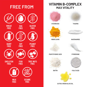 NatureWise Complexe de Vitamines B, vue du flacon ouvert