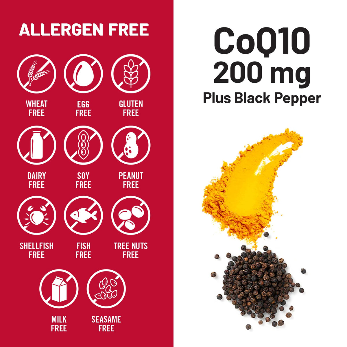 NatureWise CoQ10 200mg à côté de fruits et légumes