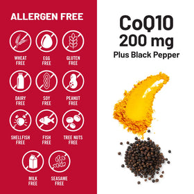 NatureWise CoQ10 200mg à côté de fruits et légumes
