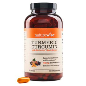 NatureWise Curcuma 500mg gélules devant l'emballage