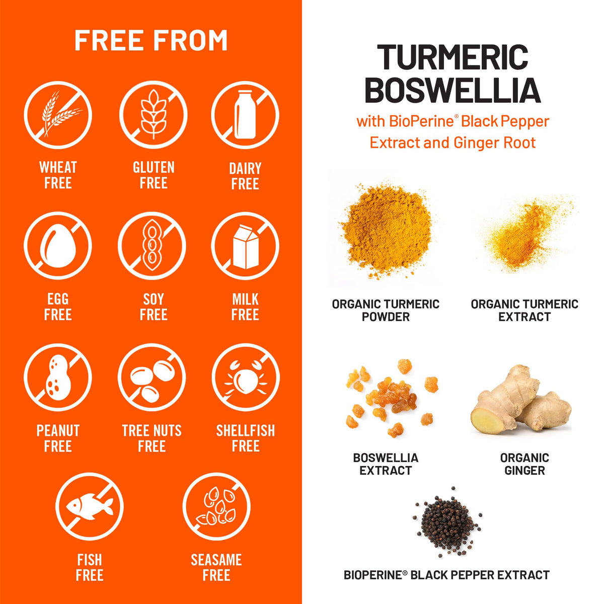 NatureWise Curcuma Boswellia 900mg 60 capsules dans leur emballage