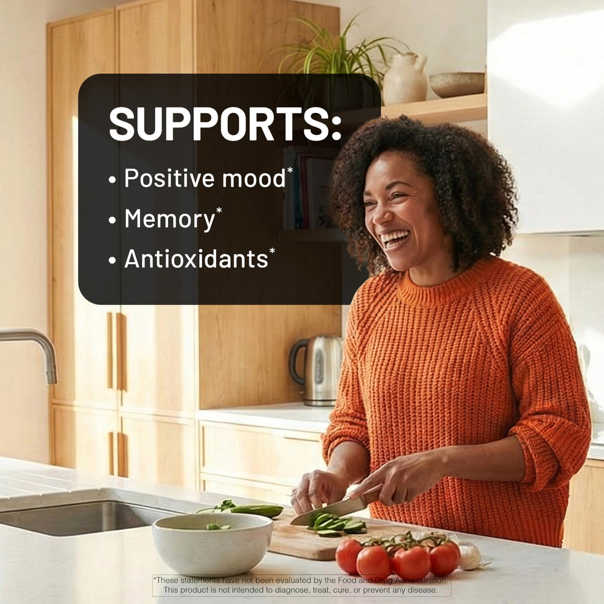 NatureWise Curcuma Safran 60 capsules arrière avec ingrédients listés