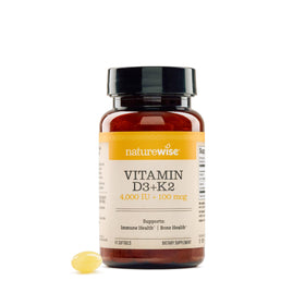NatureWise D3 4000 IU + K2 MK-7 100 mcg, boîte de 90 capsules molles